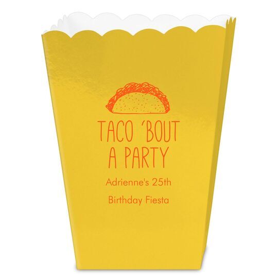 Taco Bout A Party Mini Popcorn Boxes